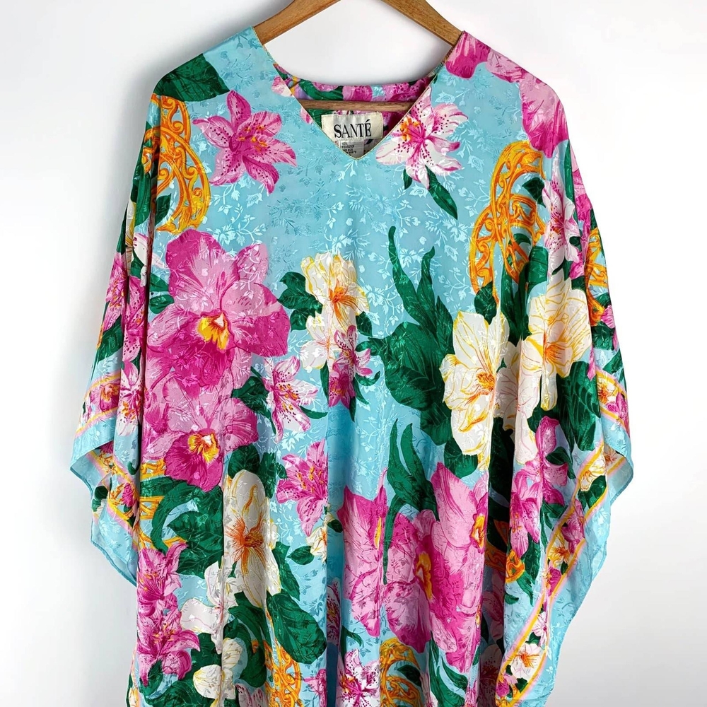 Floral V-Neck Women's Top - Multicolor